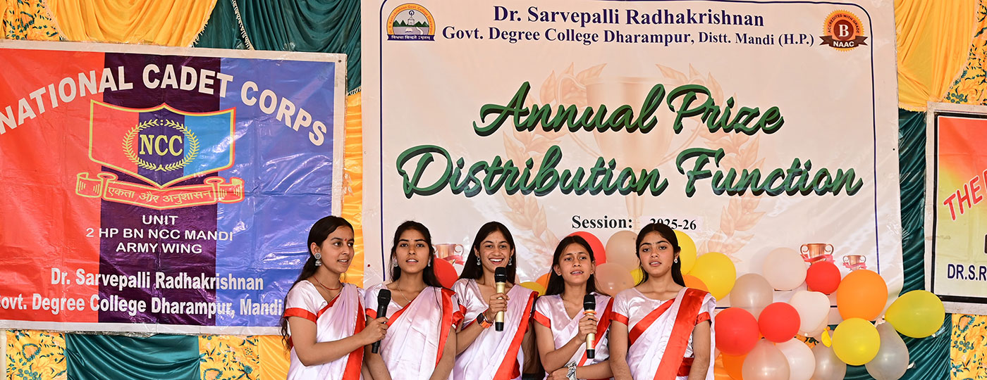 Dr. Sarvepalli Radhakrishnan Govt. Degree College, Dharampur, Distt. Mandi